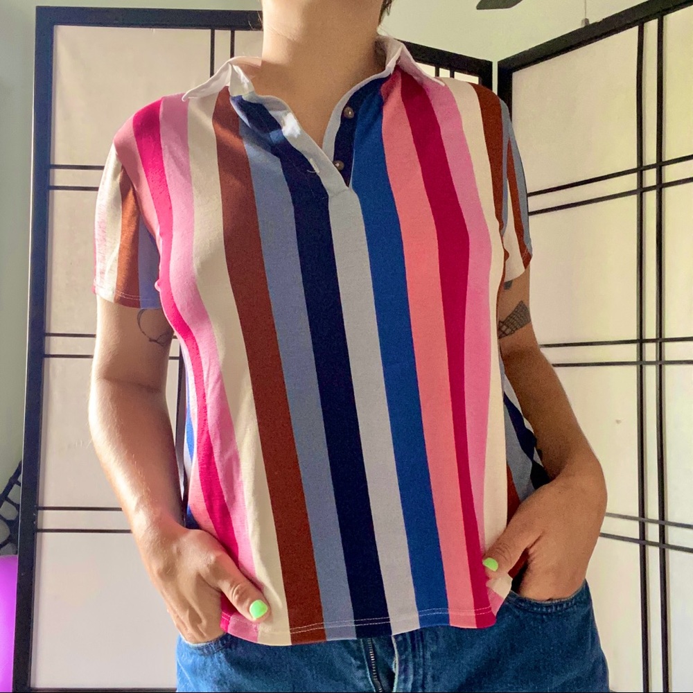 Clyde & Baxter Striped Polo